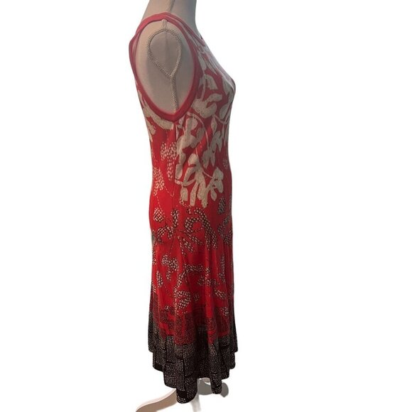 Nic+Zoe Terrace Twirl Floral Sleeveless A-Line Dress Pink, White & Black Size M - Picture 6 of 14